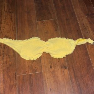 Yellow Hollister Bandeau Bikini Top